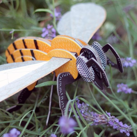 NEW DIY HONEY BEE MODEL Flapping Wing Eco Friendly Cardboard Craft Kit 3D Puzzle - Picture 6 of 16